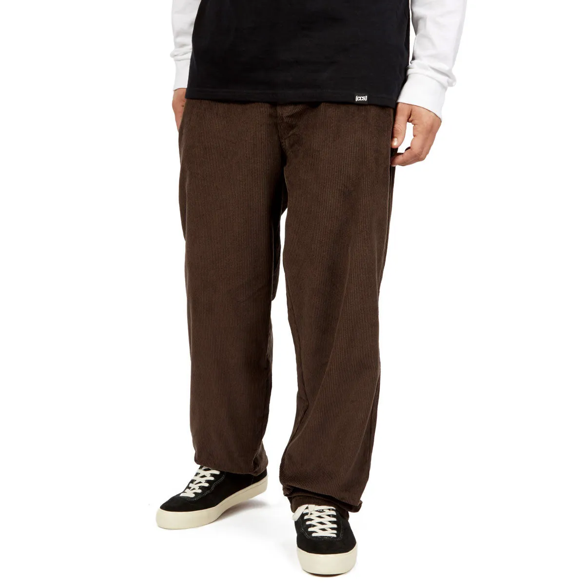 CCS Baggy Taper Corduroy Pants - Brown Smart Motion