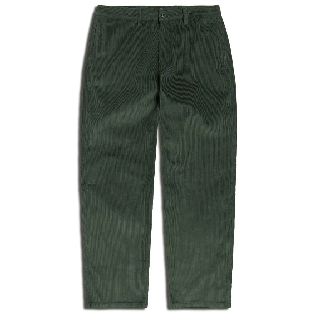 Double Layered Hem Soft Wear CCS Baggy Taper Corduroy Pants - Green