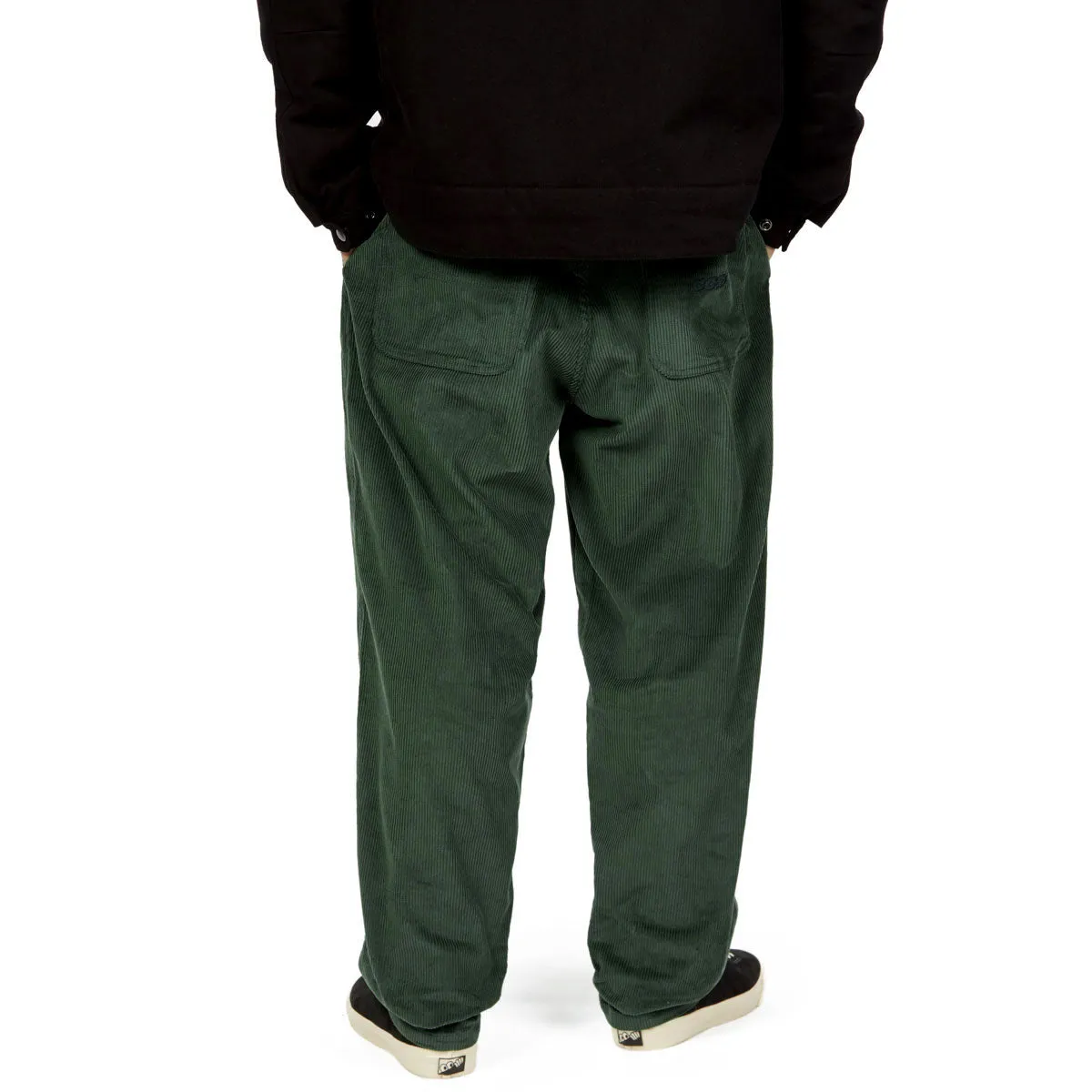 CCS Baggy Taper Corduroy Pants - Green Quick Fit Rugged Wear