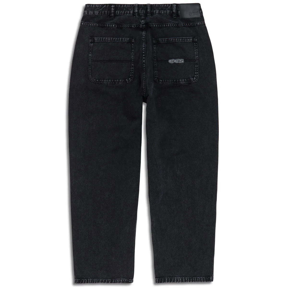 Comfortable Style Core Essential CCS Baggy Taper Denim Jeans - Acid Black