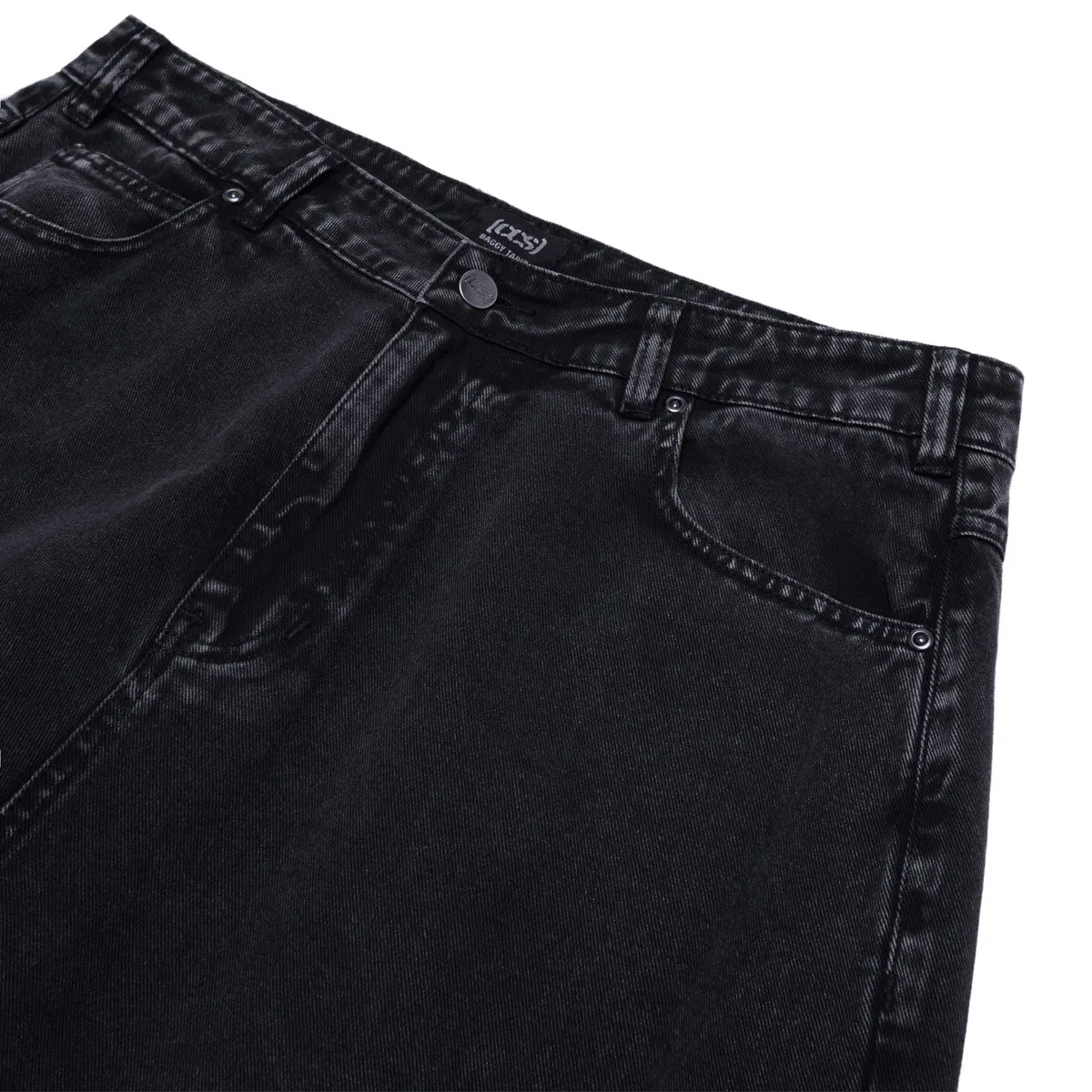 CCS Baggy Taper Denim Jeans - Acid Black Flexible Durability