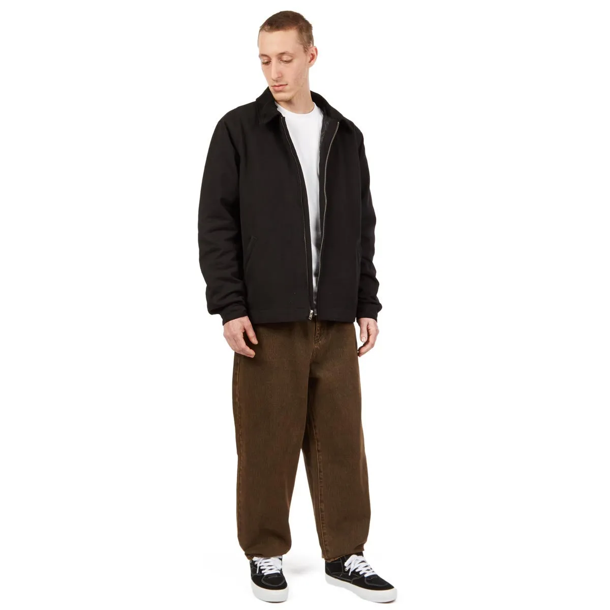 CCS Baggy Taper Denim Jeans - Acid Brown StretchWaistband No Wrinkle