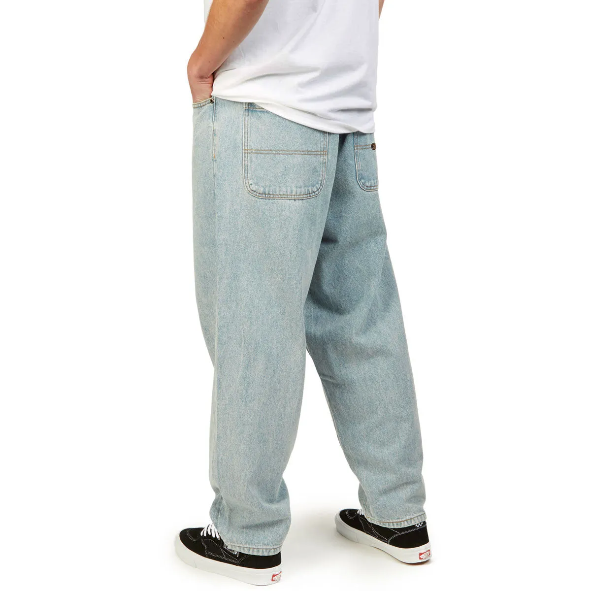 CCS Baggy Taper Denim Jeans - Light Wash OrganicCottonBlend Versatile Layer