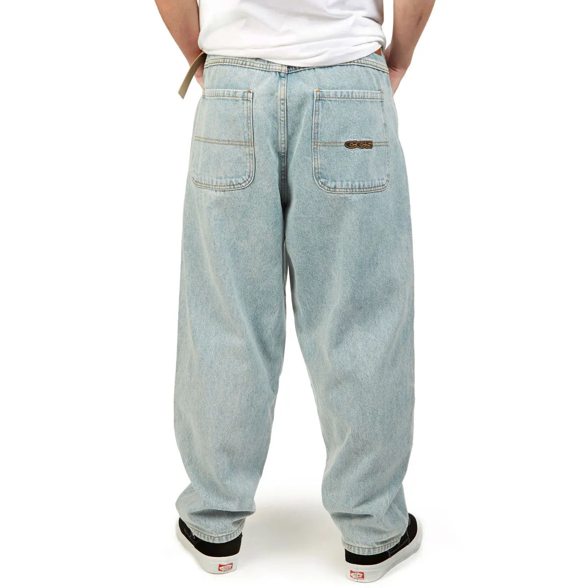 CCS Baggy Taper Denim Jeans - Light Wash Minimal Vibe Sleek lines