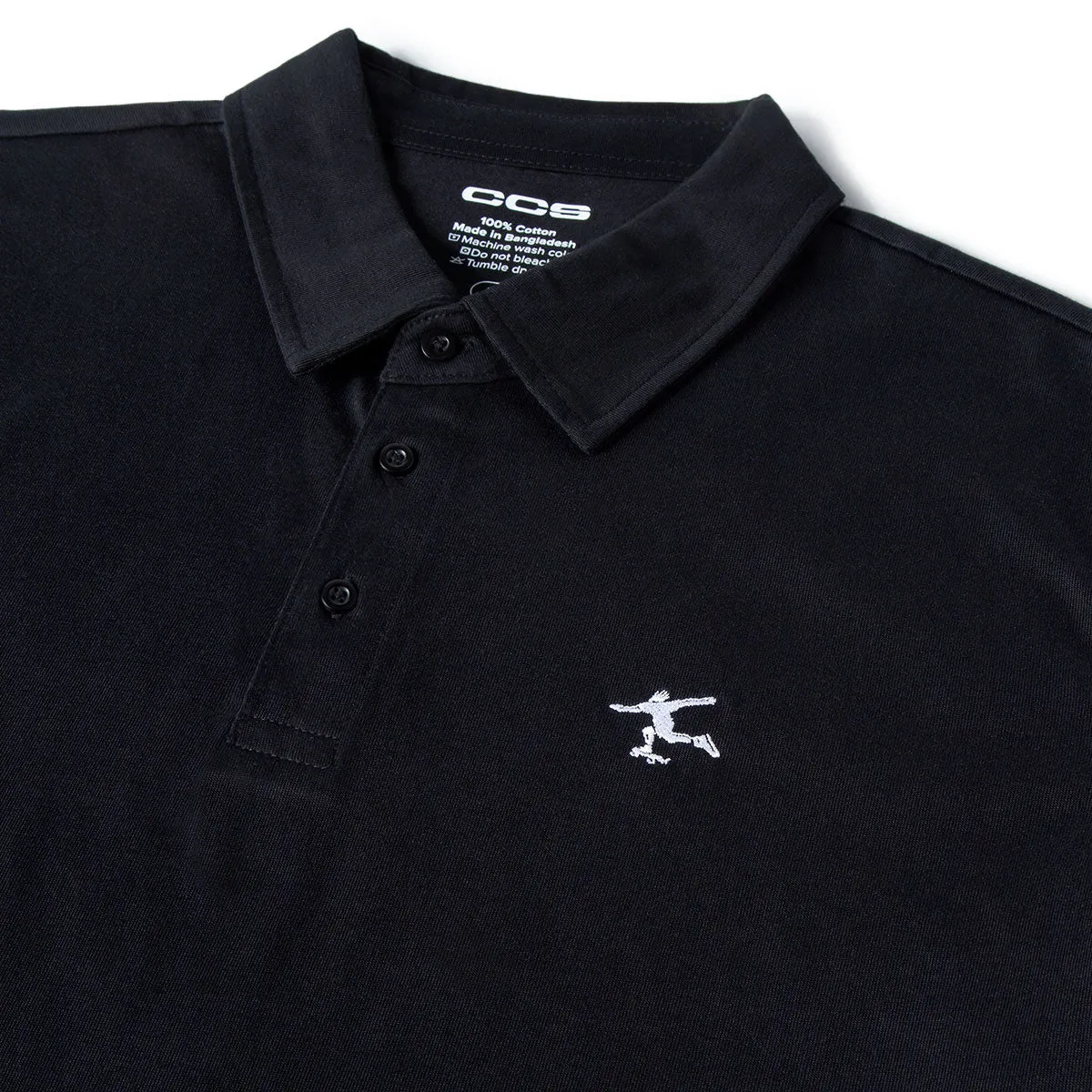 CCS Cheap Skates Icon Polo Shirt - Black Printed Pattern