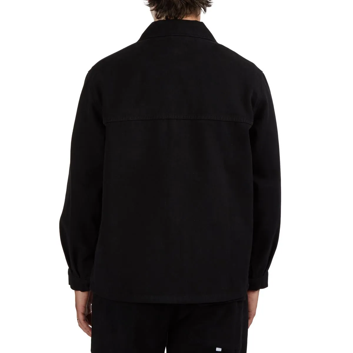 Wind Chill Protection Waterproof Material CCS French Cropped Chore Jacket - Black