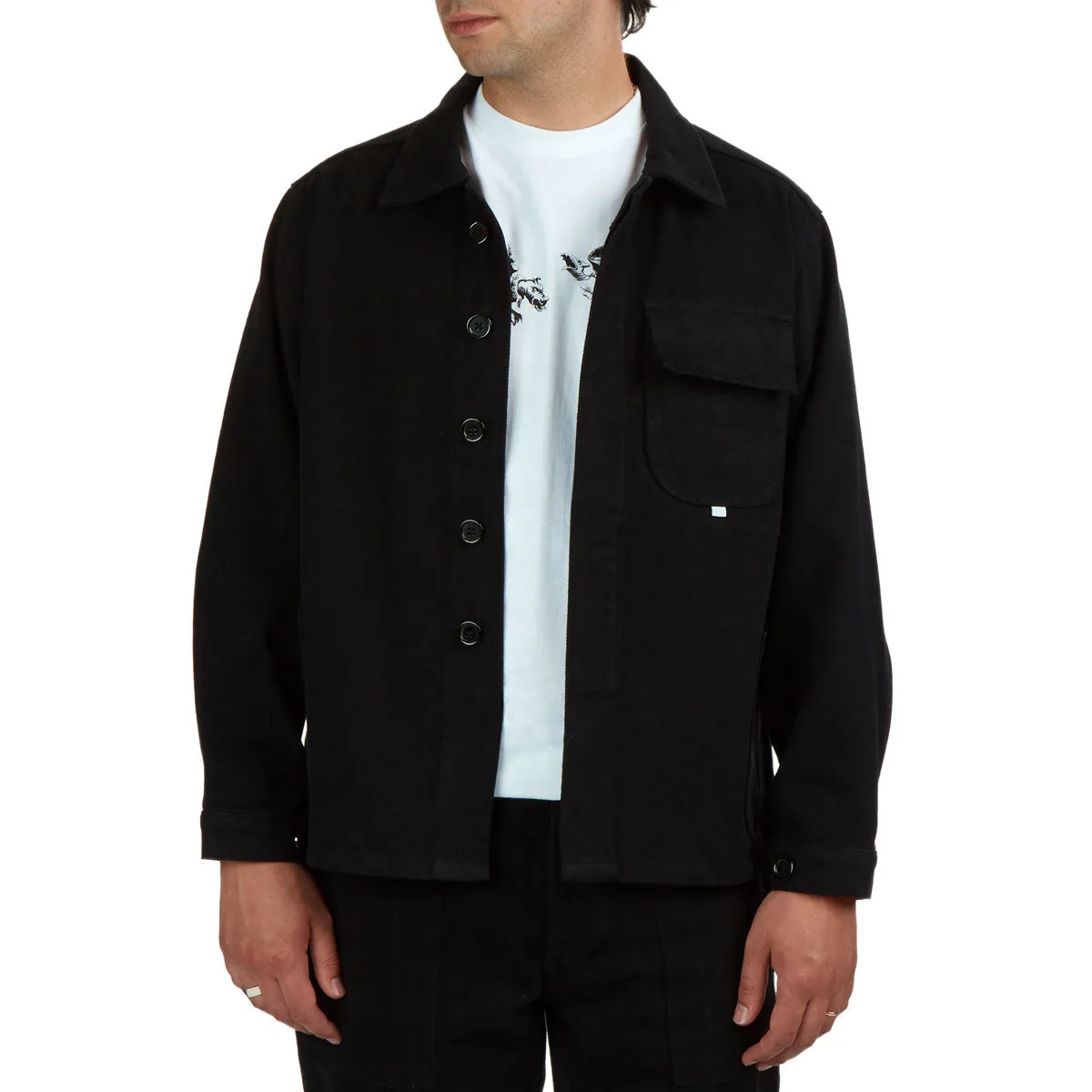 CCS French Cropped Chore Jacket - Black No Smell