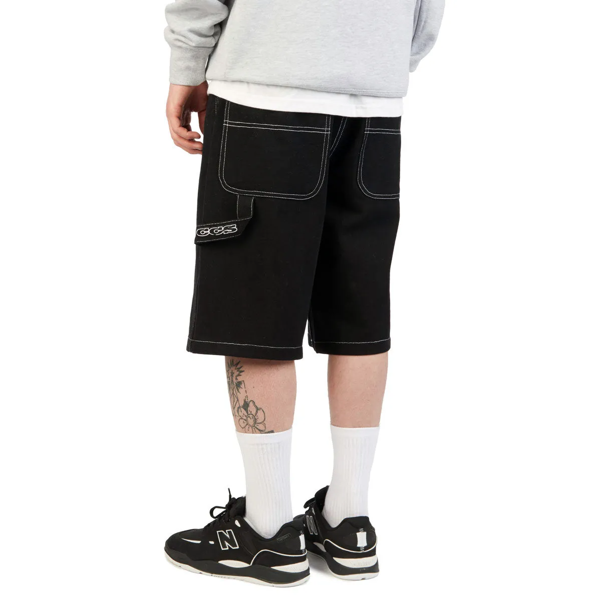 CCS Hammer Loop Canvas Shorts - Black/White Street Fashion