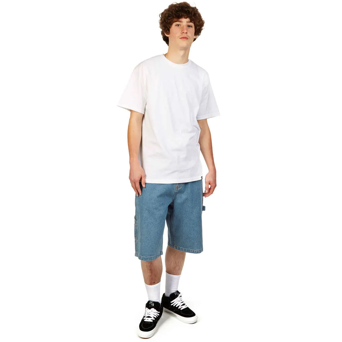 CCS Hammer Loop Jean Shorts - Medium Wash Fun Design Minimalist Look