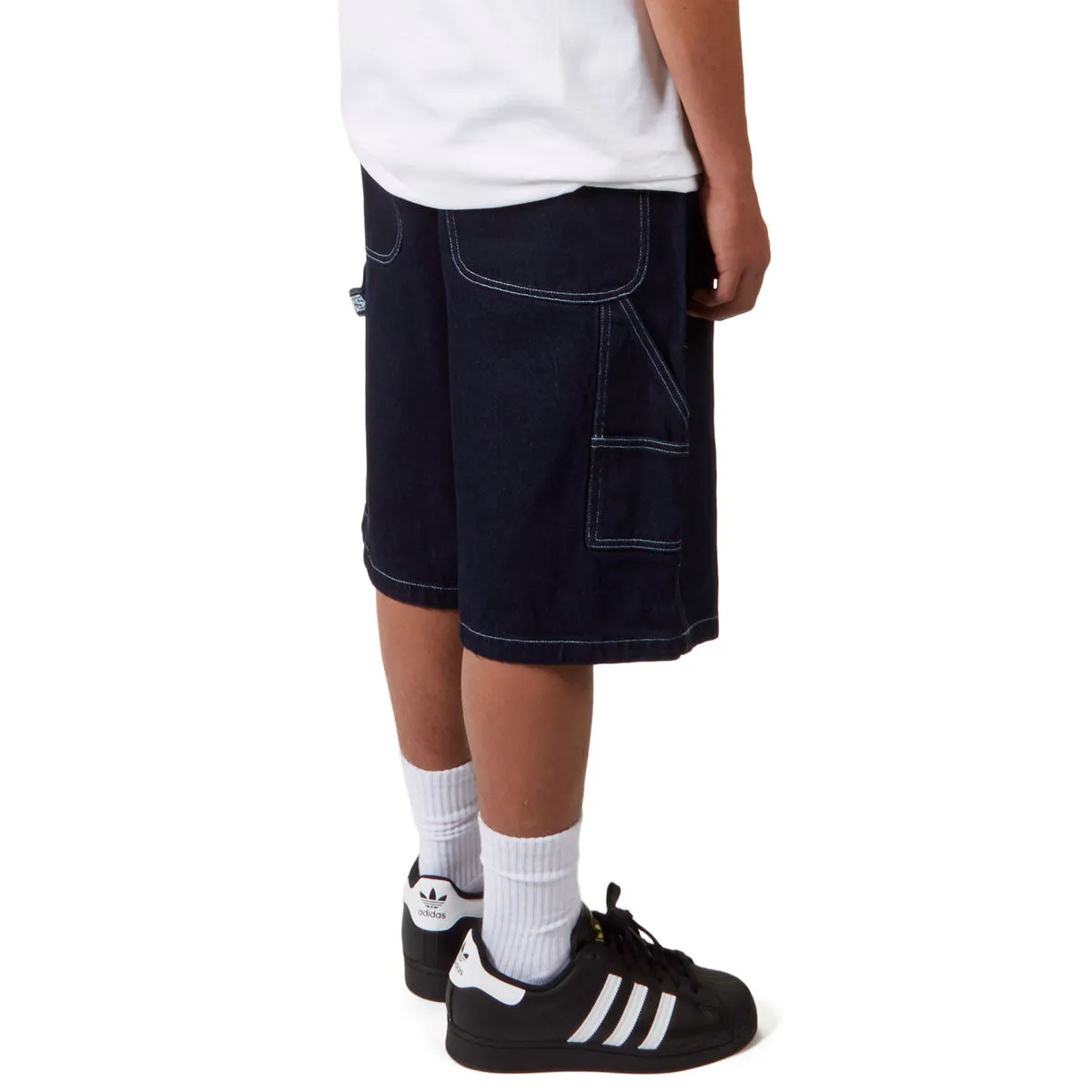 CCS Hammer Loop Jean Shorts - Overdyed Navy Trendy Look