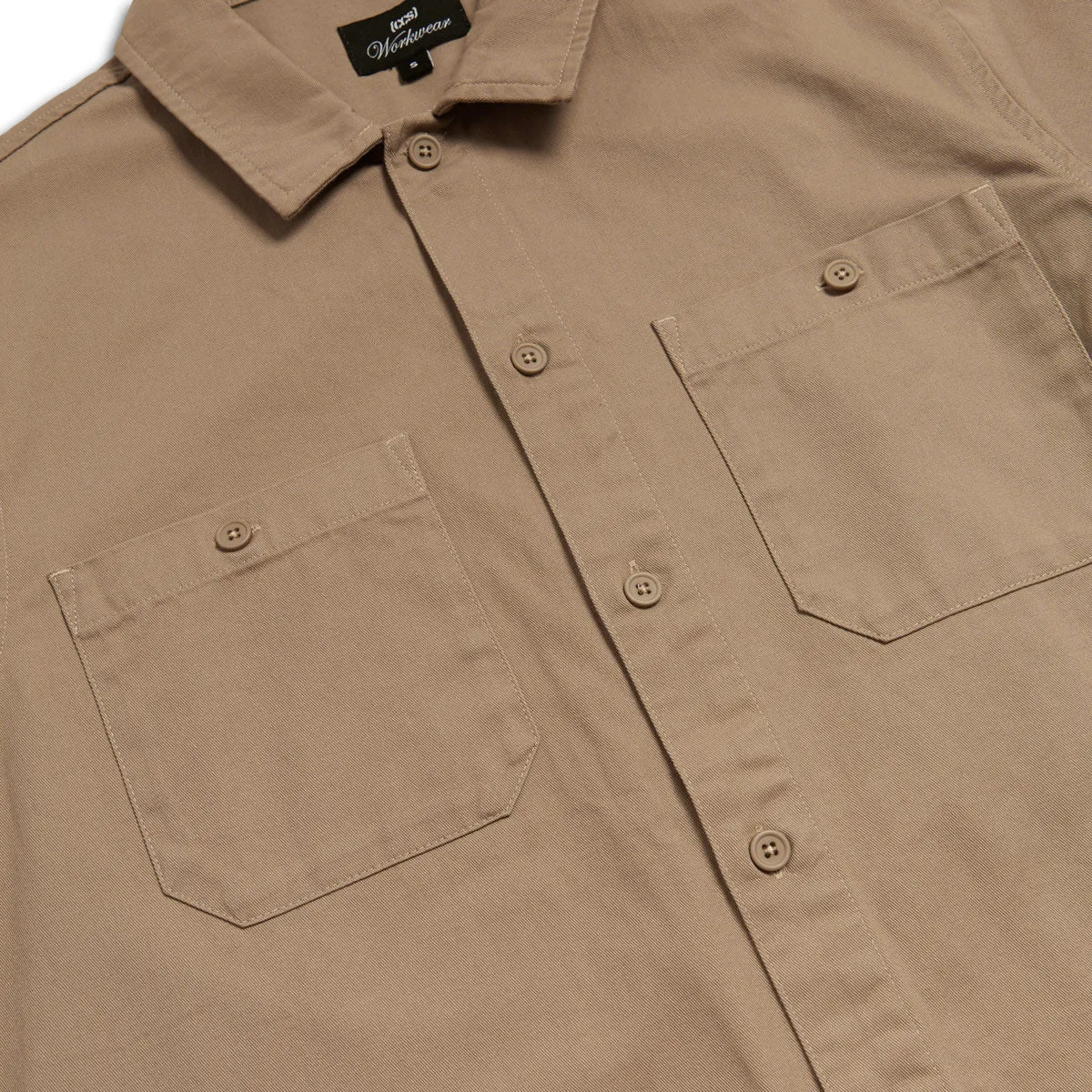 CCS Heavy Cotton Work Shirt - Khaki Raw edge Brunch Outfit