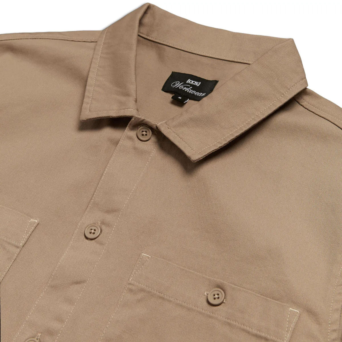 CCS Heavy Cotton Work Shirt - Khaki Asymmetrical Cut
