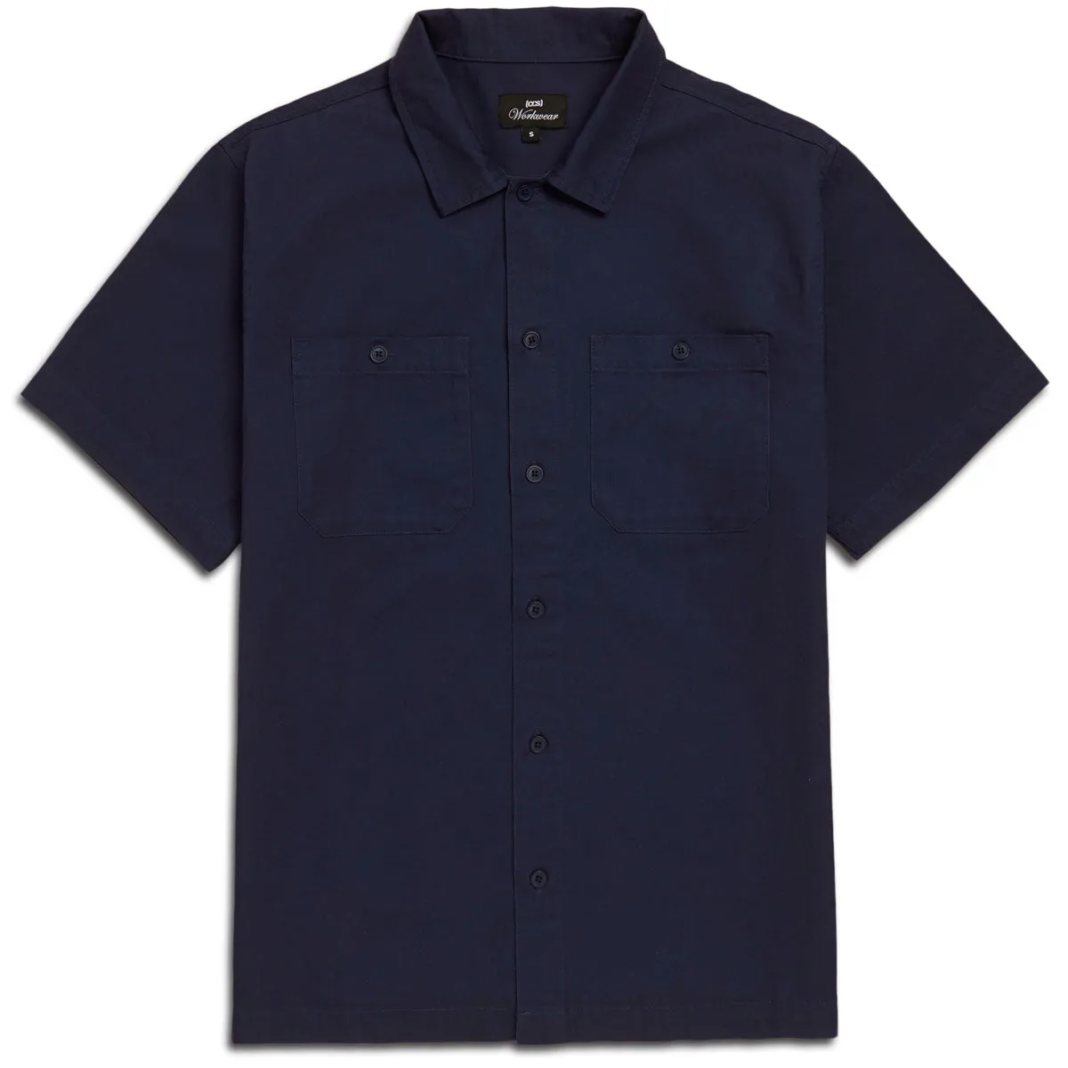 Ventilated Back Sheer Panel CCS Heavy Cotton Work Shirt - Navy
