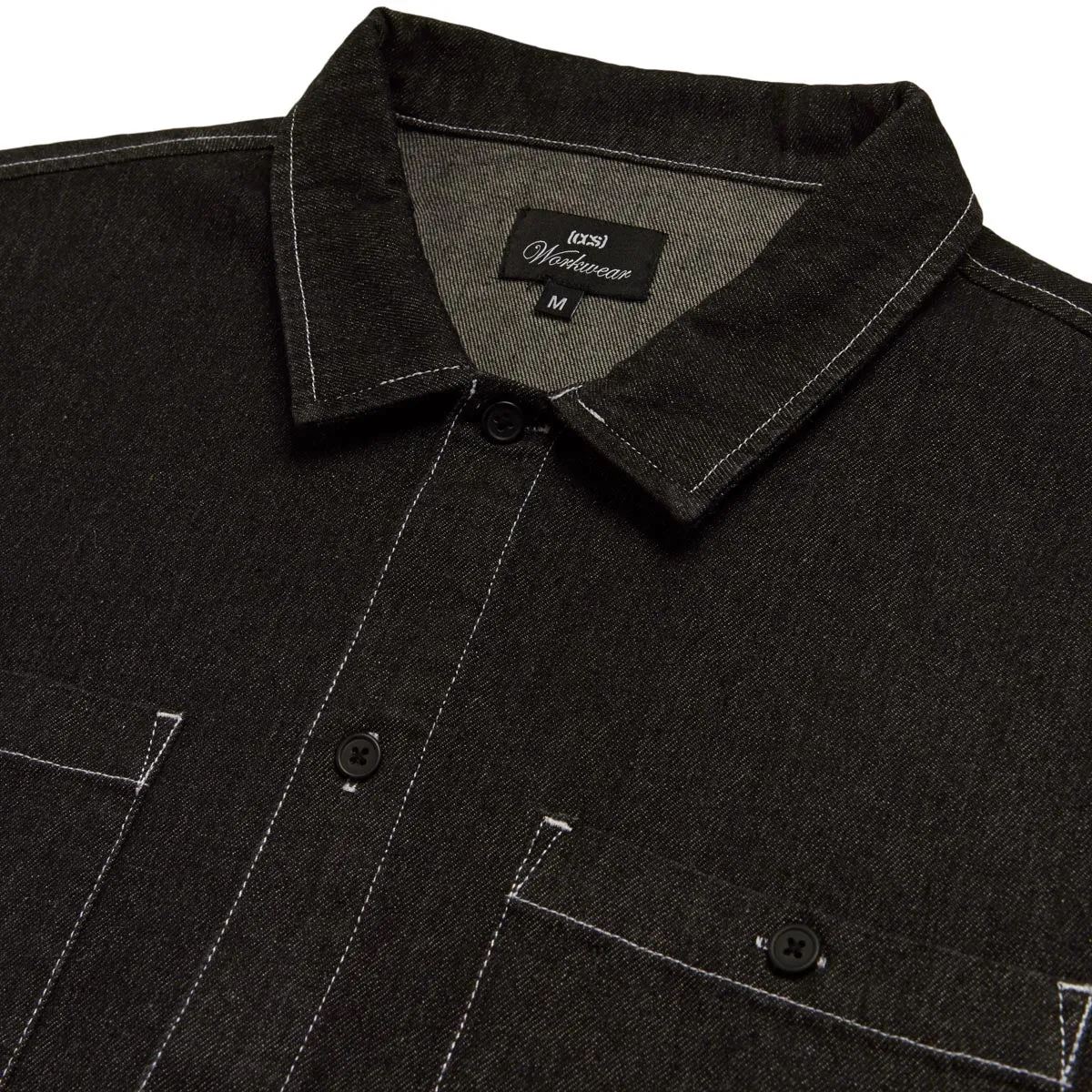 Comfort First Fit Bold Print CCS Heavy Denim Work Shirt - Black