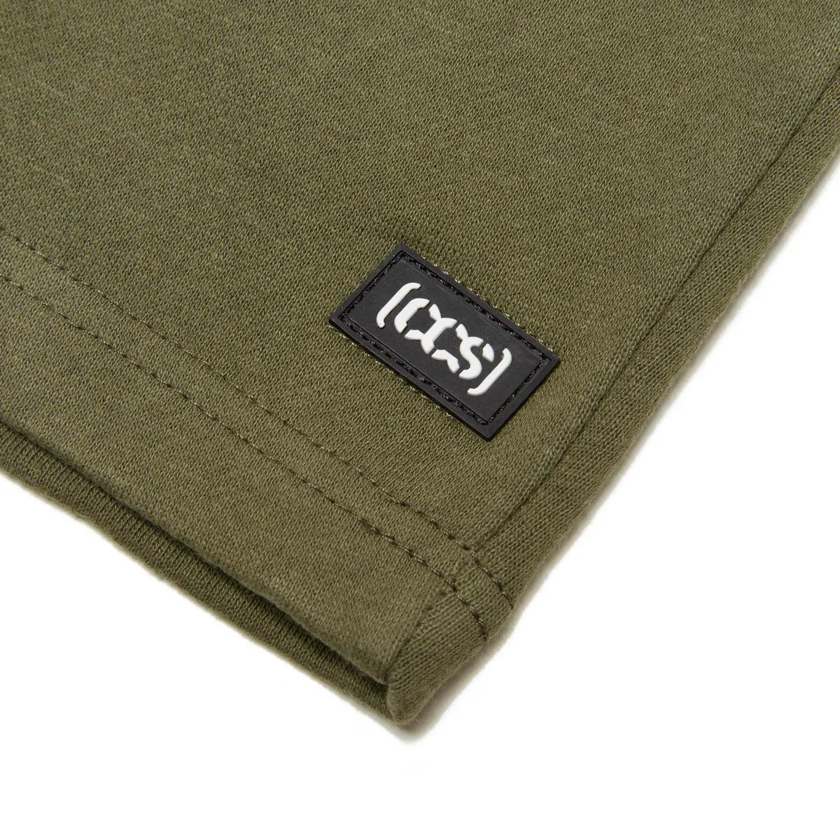 yoga clothing CCS Logo Rubber Patch Sweat Shorts - Army Green