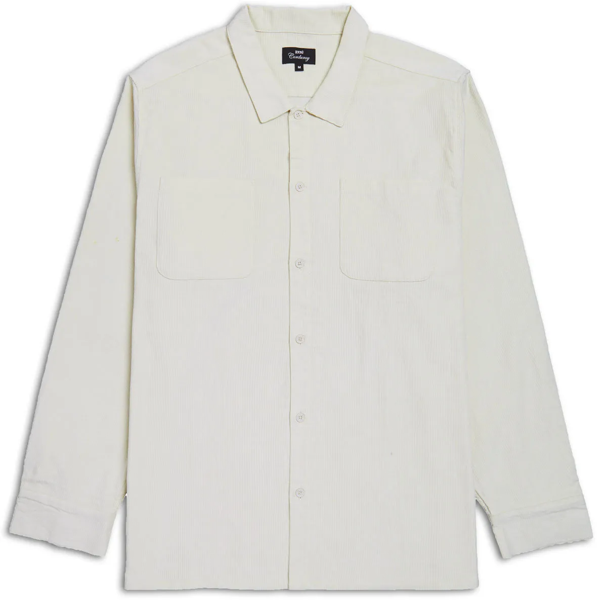 CCS Long Sleeve Corduroy Shirt - Off White Soft Collar Design