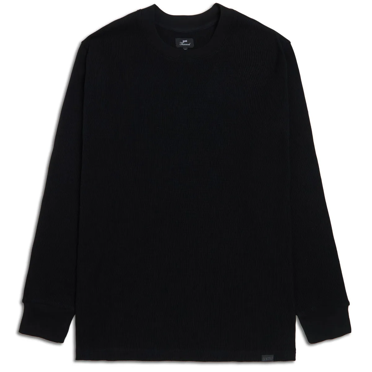 CCS OG Waffle Knit Thermal Shirt - Black Sheer Panel Sustainable Choice