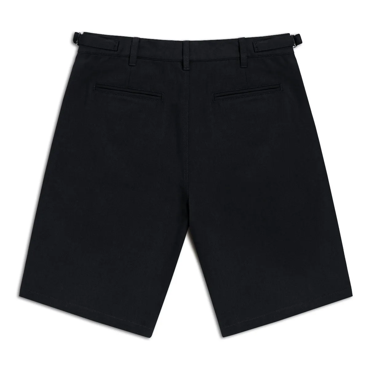 Double Layered Panels CCS Pleated Chino Shorts - Black