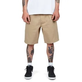 Warm Weather Wear Everyday Feel CCS Pleated Chino Shorts - Khaki