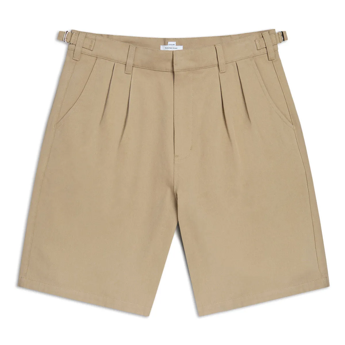 Belt loops CCS Pleated Chino Shorts - Khaki