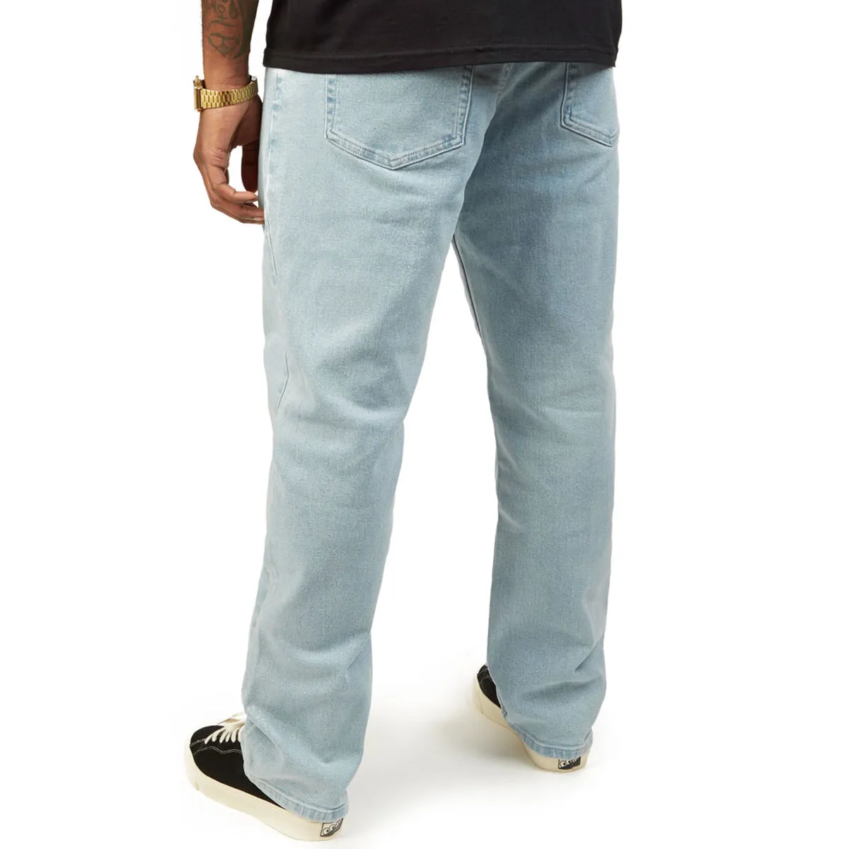 CCS Relaxed Stretch Denim Jeans - 12oz Bleach Wash Everyday Style Decorative stitching
