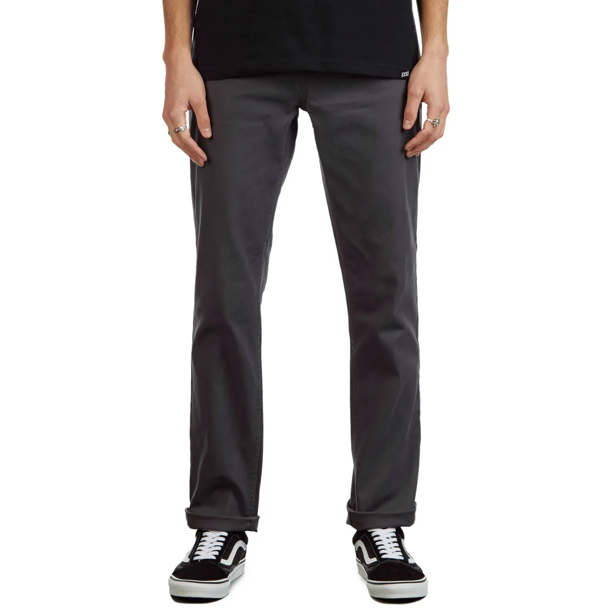 CCS Slim Stretch Chino Pants - Grey Casual Fit Design