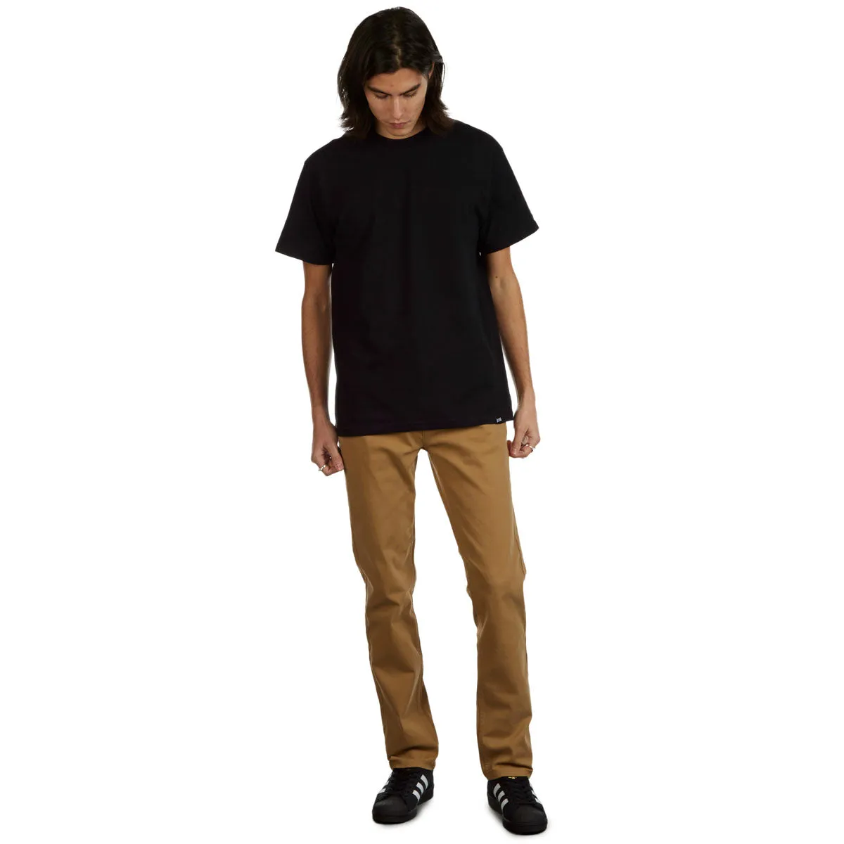 CCS Slim Stretch Chino Pants - Khaki Tall Length Sleek Waist