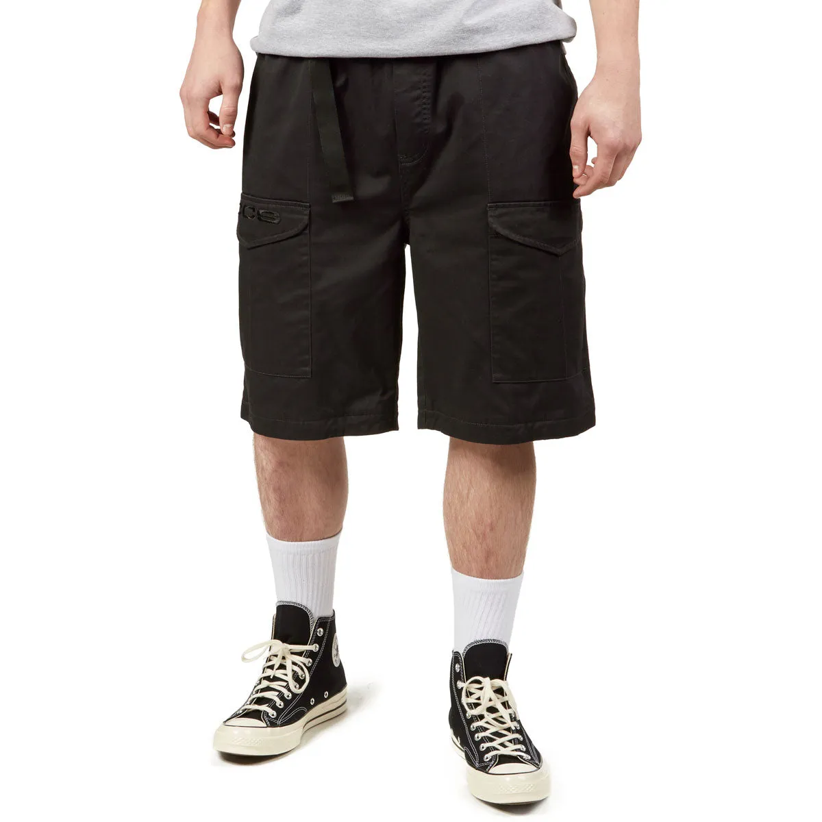CCS Snap On Cargo Pants - Black Sleek Cut Polished Look