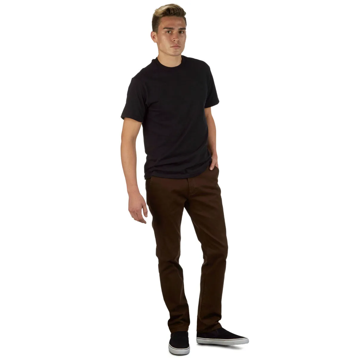 High-waisted fit Minimal Fit CCS Straight Stretch Chino Pants - Brown