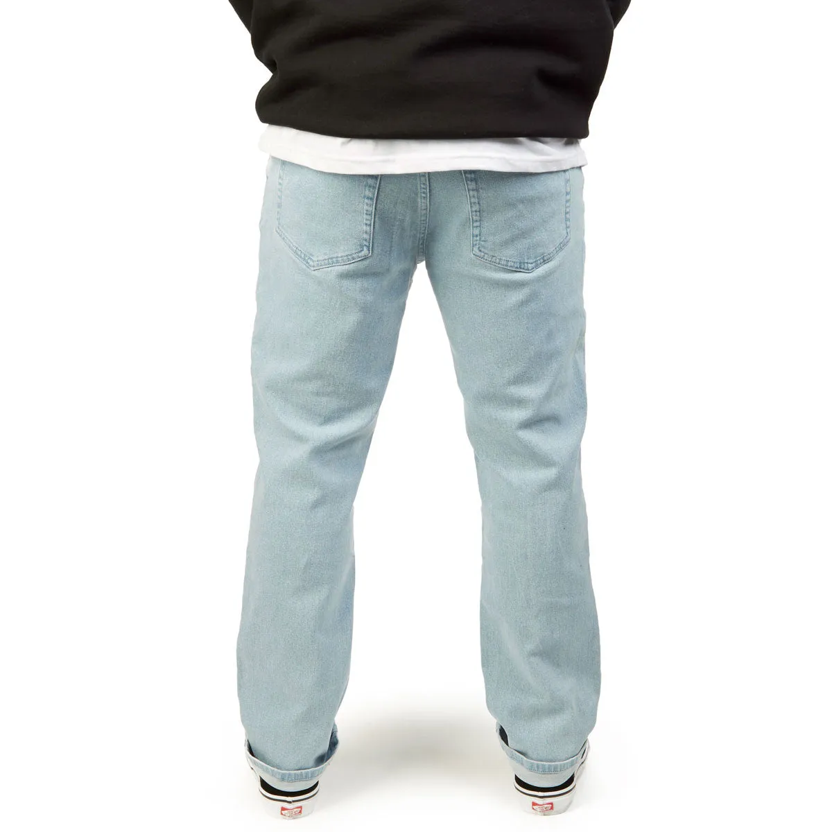 CCS Straight Stretch Denim Jeans - 12oz Bleach Wash Slim Comfort Minimal Bulk