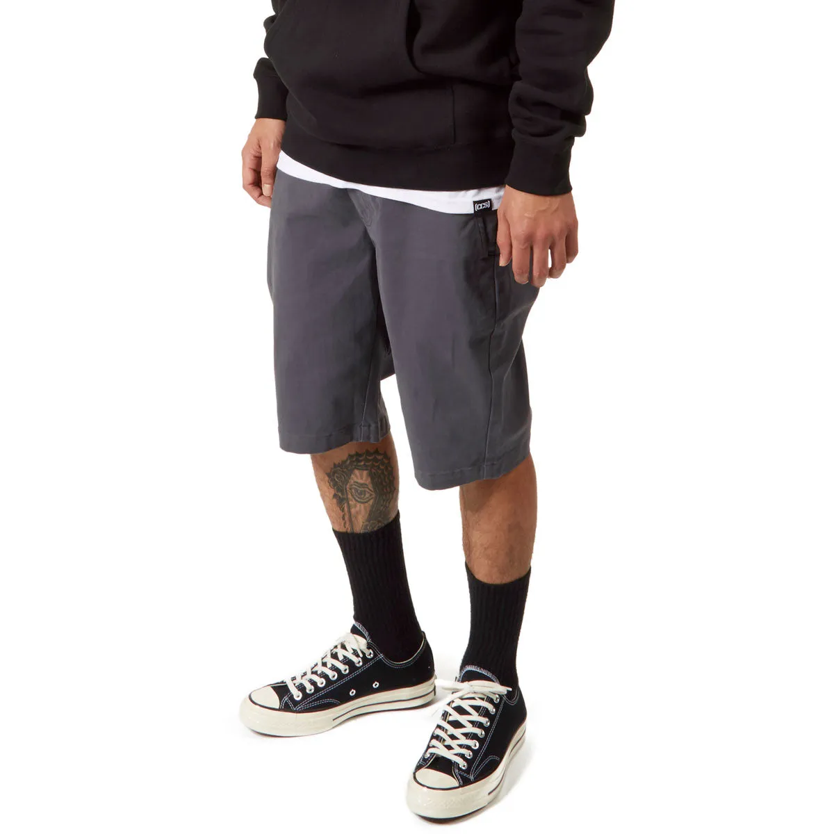 Easy Movement Tagless Labeling CCS Stretch Chino Shorts - Grey
