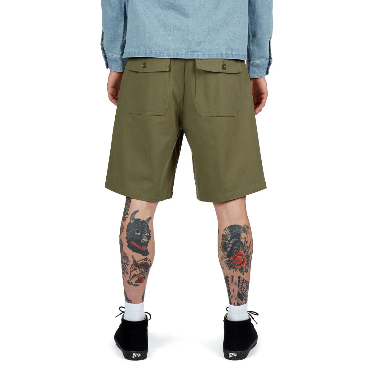 CCS Surplus Herringbone Shorts - Olive Valentine's gift