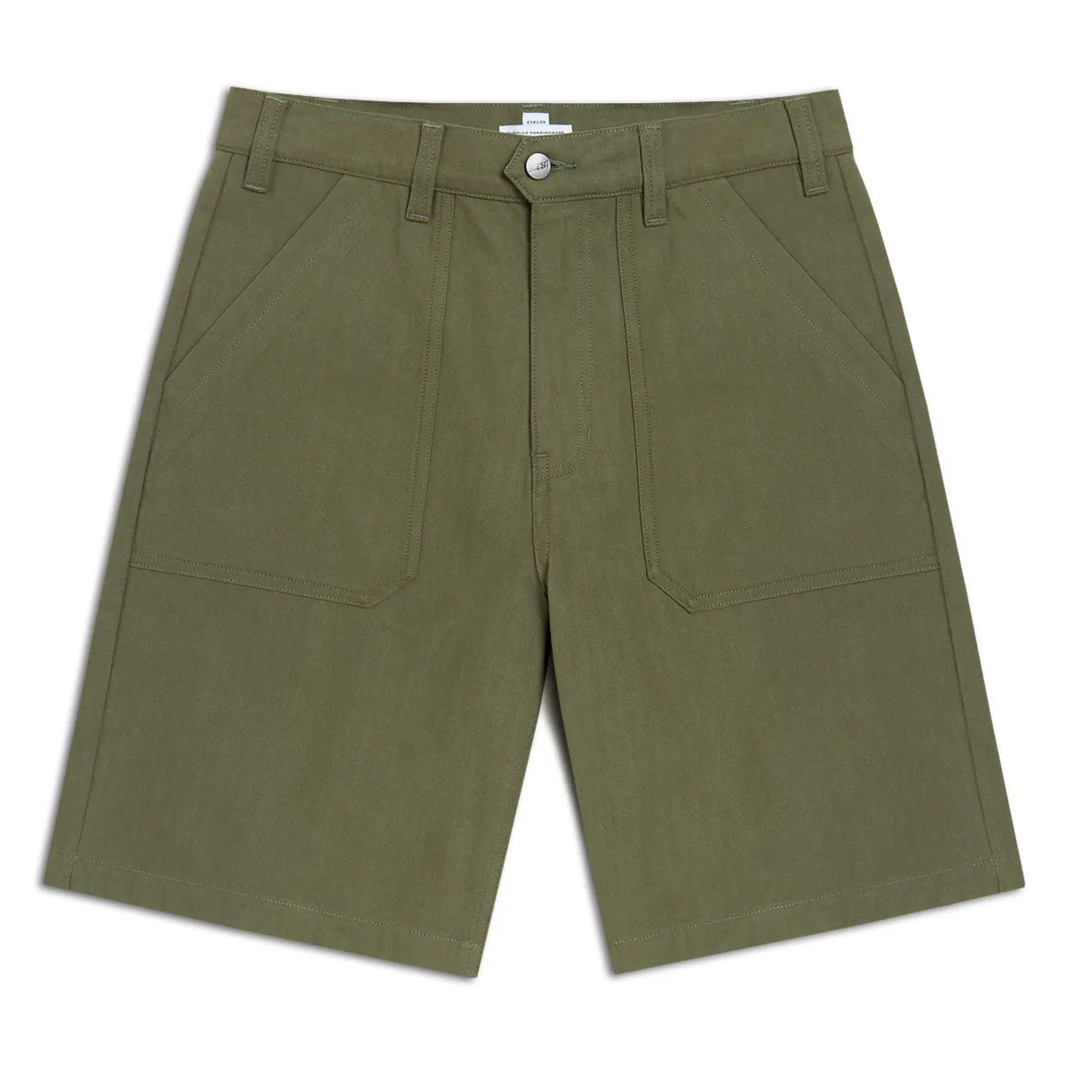 CCS Surplus Herringbone Shorts - Olive Flexible Hemline Abrasion Resistant Material