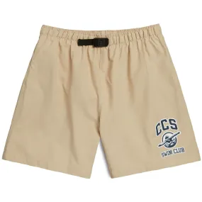 CCS Swim Club Hybrid Shorts - Khaki Bonded Seam Technology