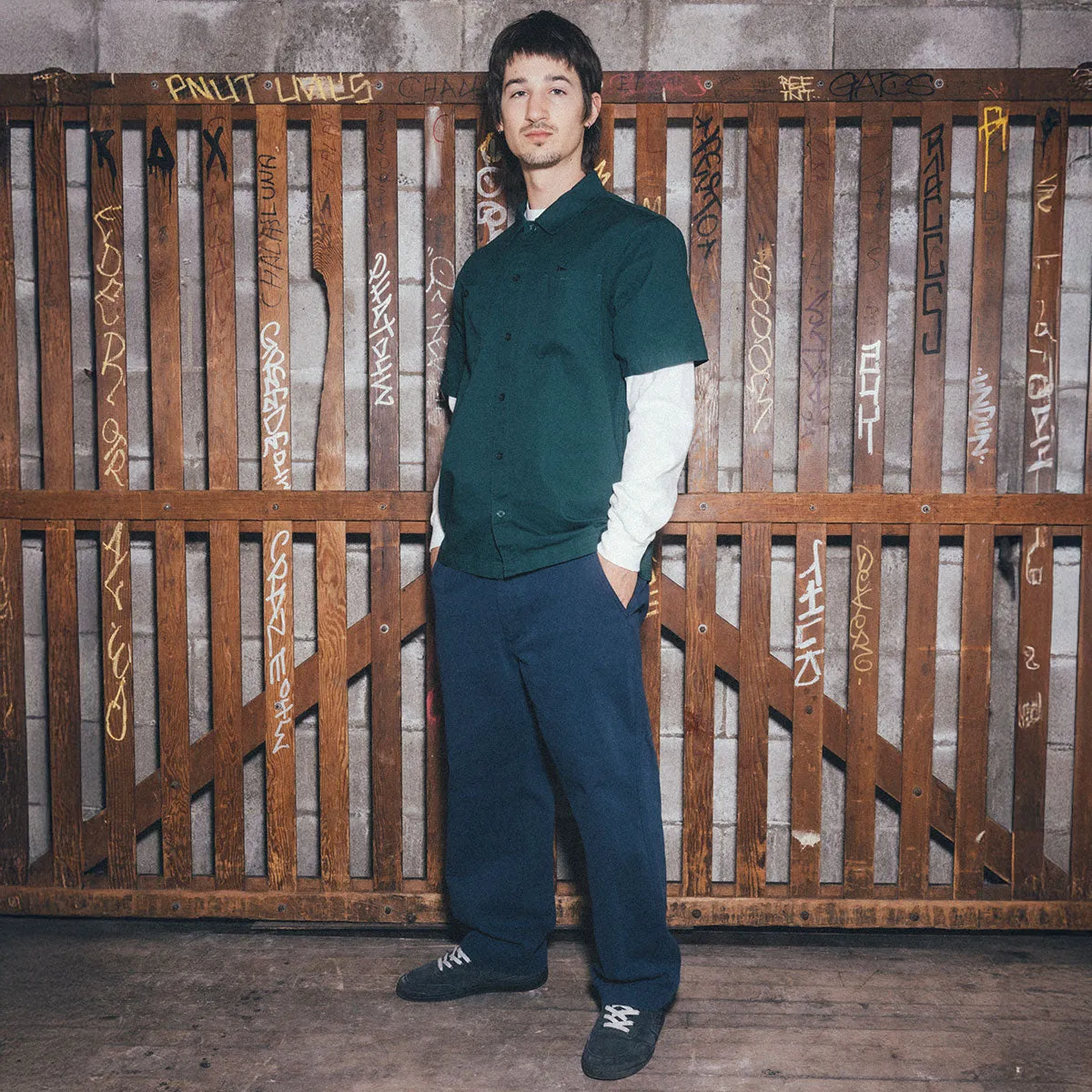 Travel Comfort CCS Wide Leg Chino Pants - Navy
