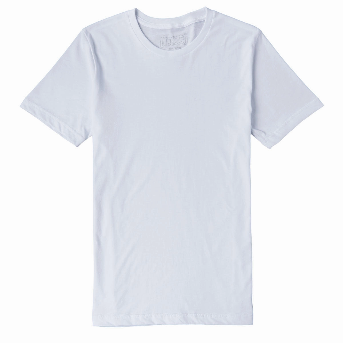Ribbed Neckline CCS Basis T-Shirt - White