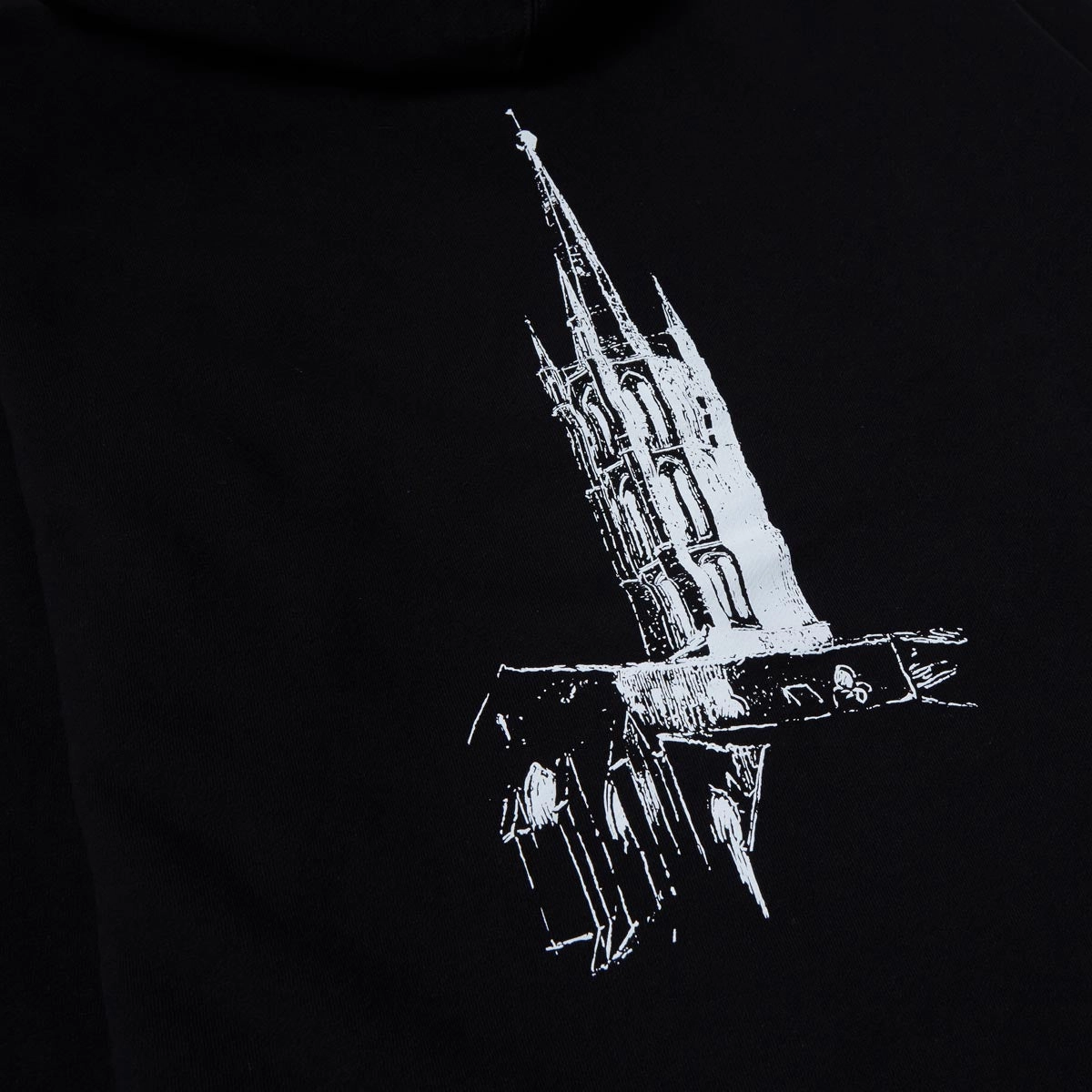 CCS Cathedral Hoodie - Black Non Restrictive Collar American style