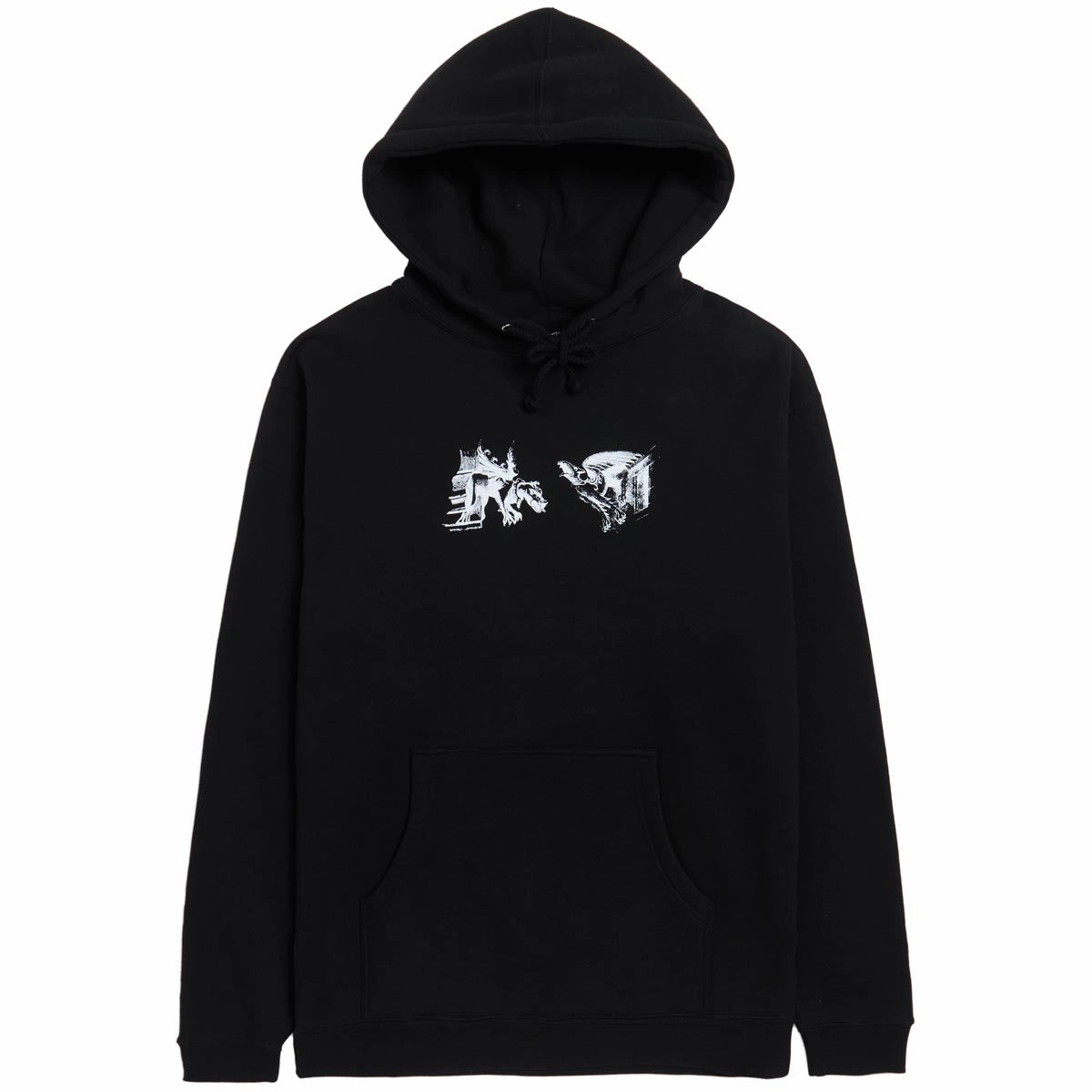 Satin Finish Minimalist Trim CCS Cathedral Hoodie - Black