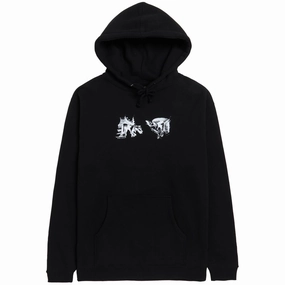 Satin Finish Minimalist Trim CCS Cathedral Hoodie - Black