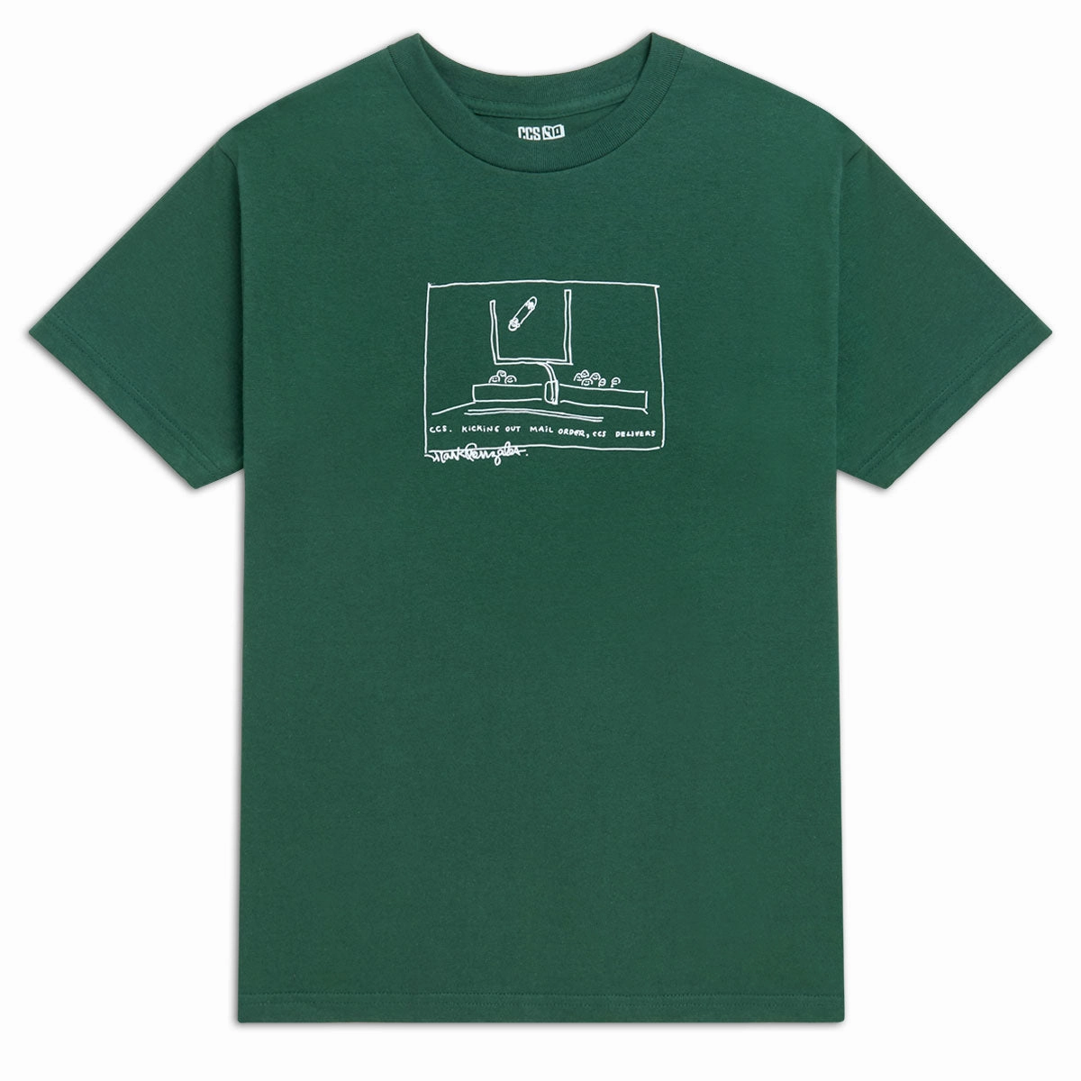 Modern Layering Vibrant Prints CCS Gonz 2001 Reissue T-Shirt - Forest