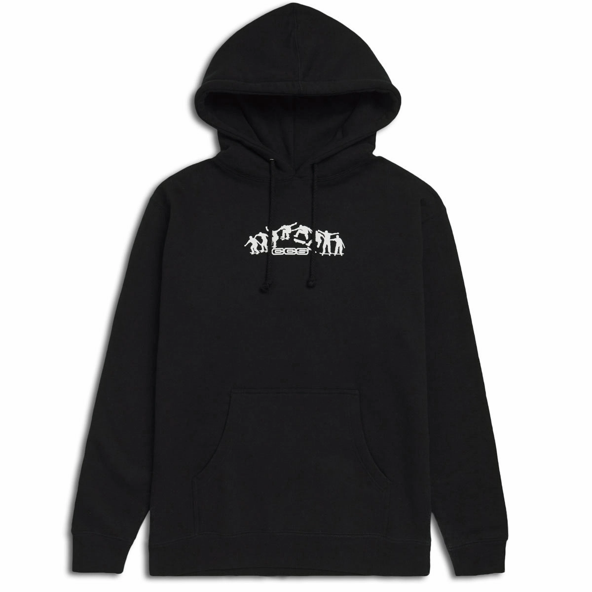 CCS Kickflip Logo Pullover Hoodie - Black/White Travel Comfort