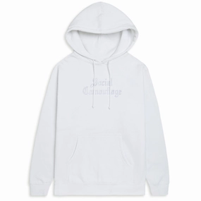 South American style CCS Social Camouflage Embroidered Hoodie - White