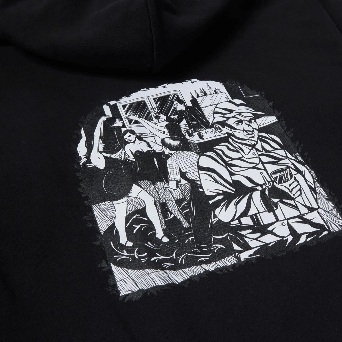 Raglan sleeves CCS Social Camouflage Party Hoodie - Black
