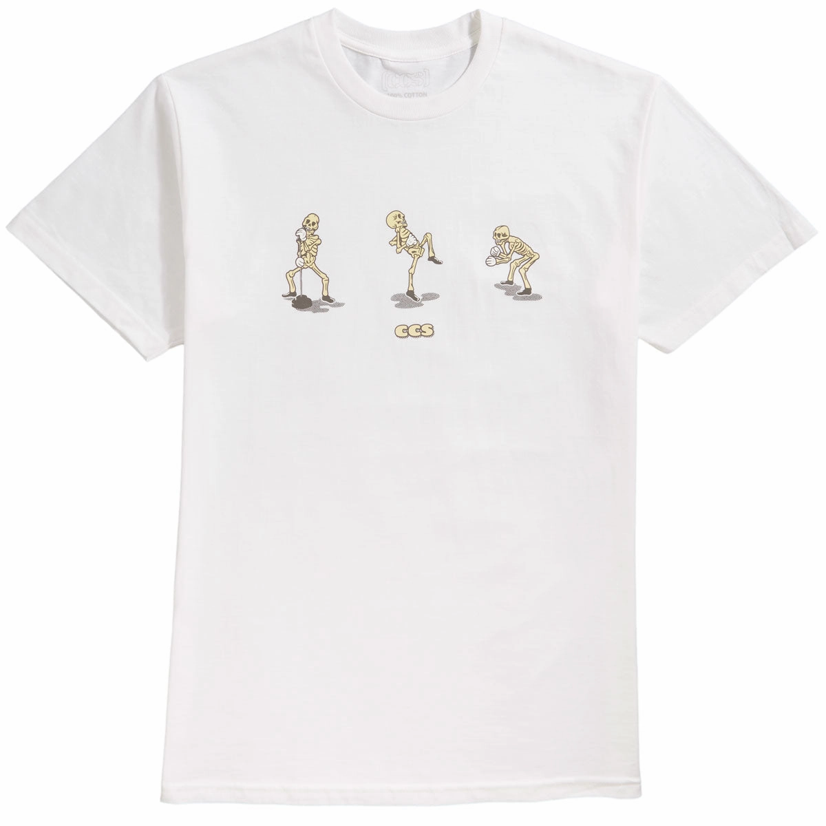 CCS Vine Skeleton T-Shirt - White/Bone/Noir Soft Touch Chic Cut