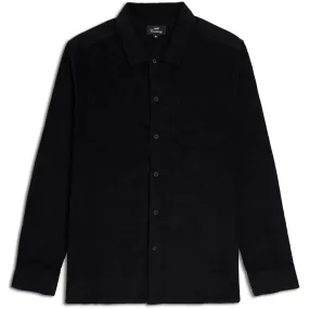 Lightweight Layers Comfortable Fabric CCS Long Sleeve Corduroy Shirt - Black