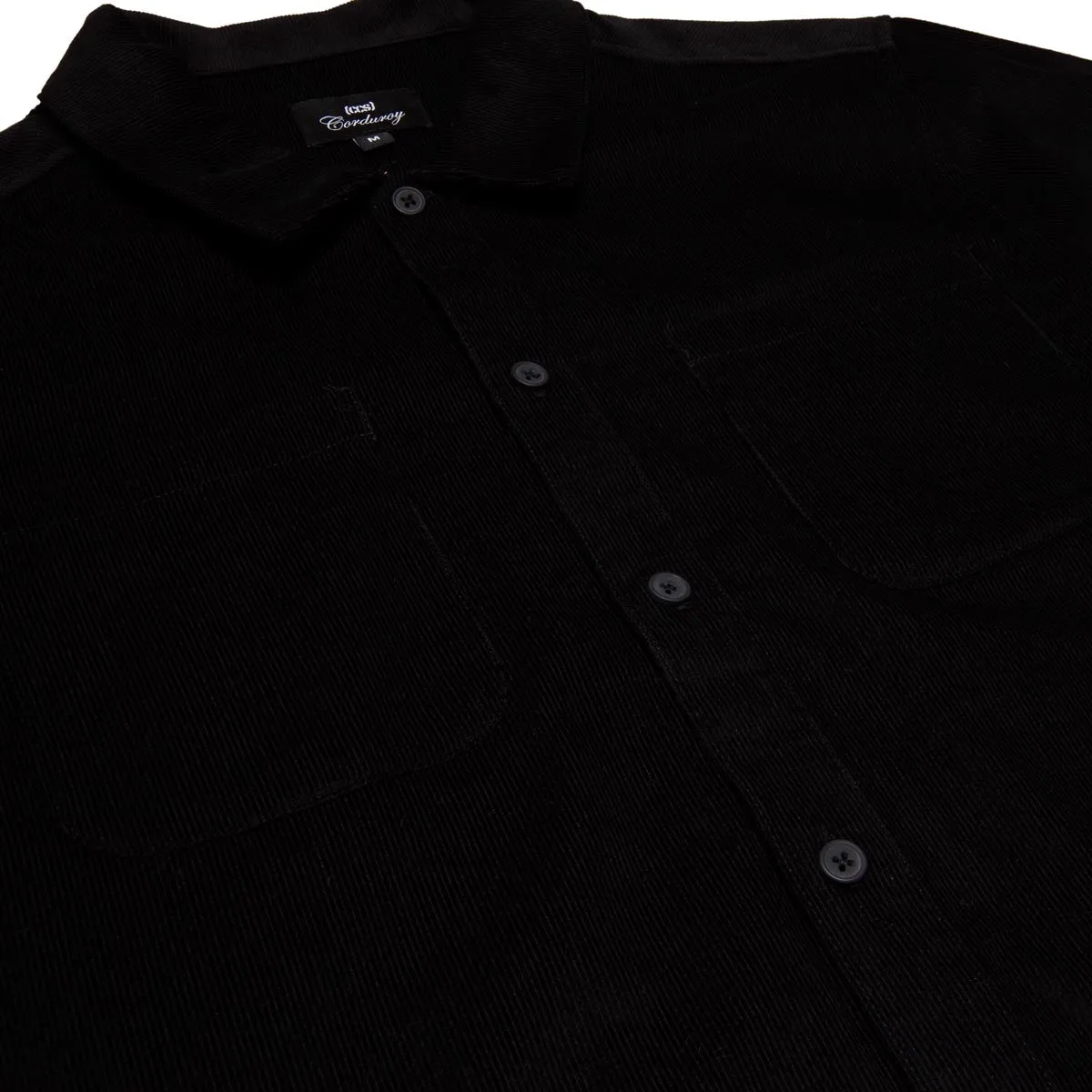 Statement Maker Compact Packing CCS Long Sleeve Corduroy Shirt - Black