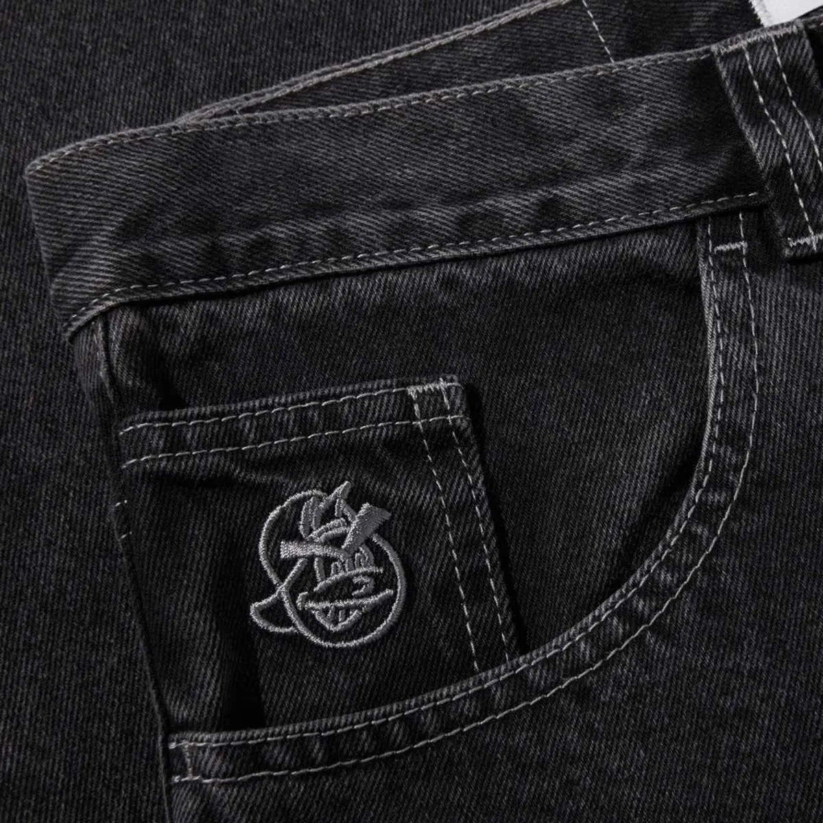 Non Irritating Tags On The Go Polar 93! Denim Jeans - Silver Black
