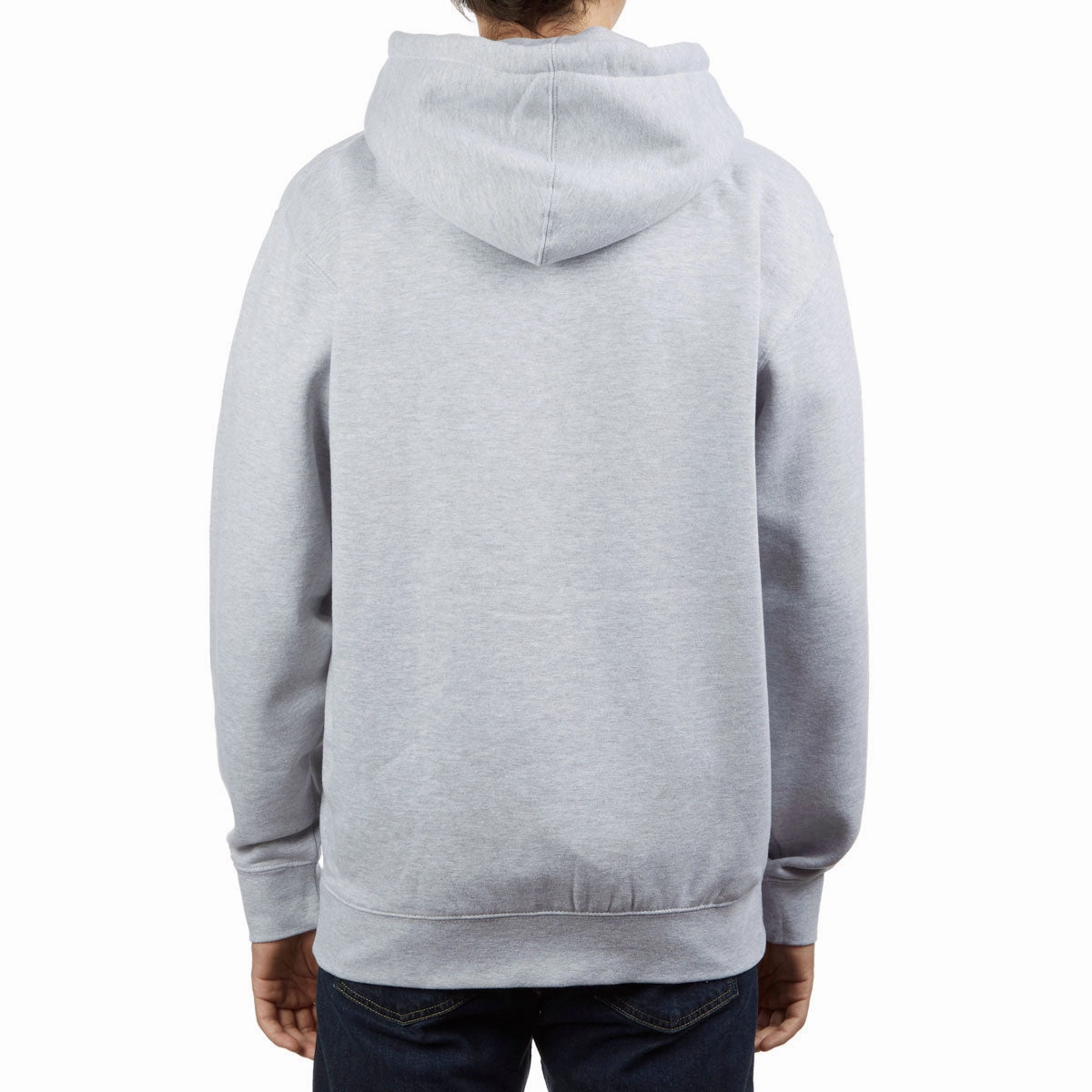 Feminine Style Thrasher Logo Zip Up Hoodie - Grey