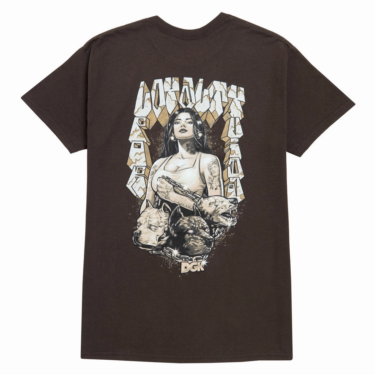 DGK Loyalty T-Shirt - Dark Chocolate Sustainable production AntiBacterialTreatment