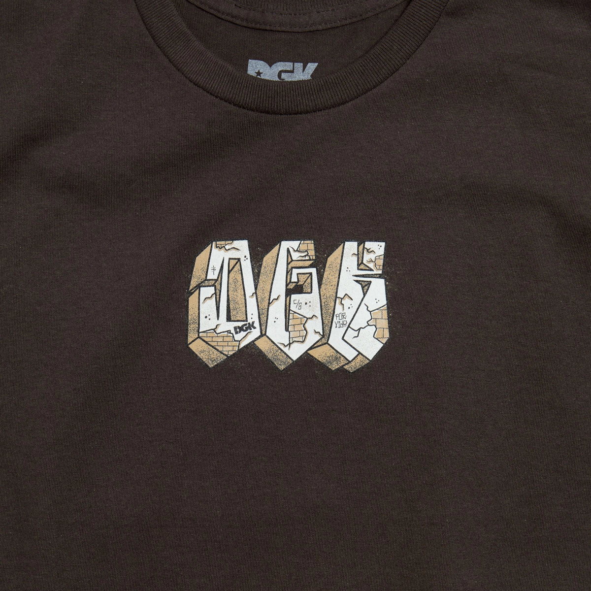 DGK Loyalty T-Shirt - Dark Chocolate waterproof